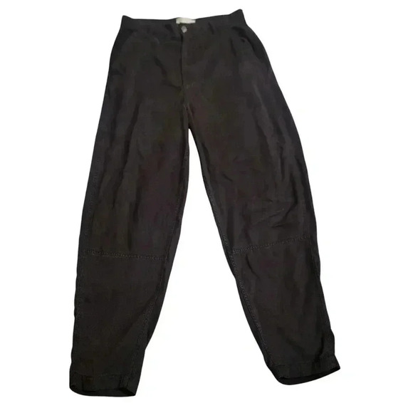 Everlane Sz 6 Black Chino Buttersoft High Rise Tapered Tencel Relax Pant Grunge - Picture 9 of 14